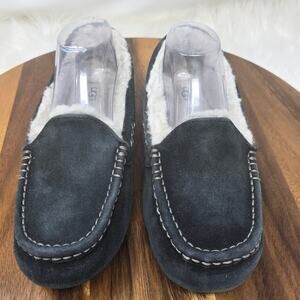 UGG Ansley 1106878 Water-Resistant Suede Wool Sherpa Lined Slippers Women's 10